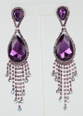 JE-202-5-S-Purple Helen's Heart Earrings